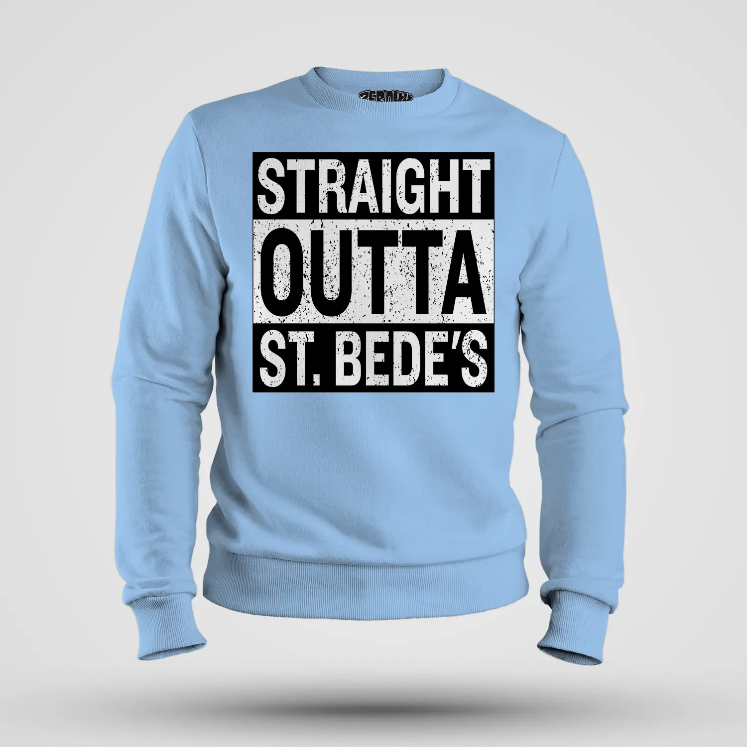 Straight Outta St. Bedes Men/Unisex Sweatshirt in Baby Blue Color