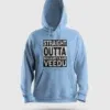 Straight Outta Maamiyaar Veedu Men/Unisex Hoodie in Baby Blue Color