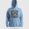 Straight Outta Adyar Men/Unisex Hoodie in Baby Blue Color