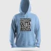 Straight Outta High Court Men/Unisex Hoodie in Baby Blue Color