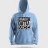 Straight Outta Mcc Men/Unisex Hoodie in Baby Blue Color