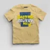 Babyma Belieuv Me Boys Round Neck T-Shirt in Beige Color
