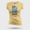 Nama Edhu Panalum Indha Ulagam Namala Uththu Paakanum Women's T-Shirt in Beige Color