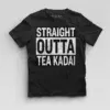 Straight Outta Tea Kadai Boys Round Neck T-Shirt in Black Color