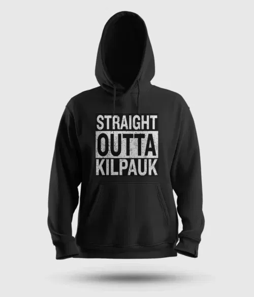 Straight outta kilpauk men/unisex hoodie in black color