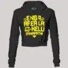 Enga Area La Pei Kelu Ennapathi Women's Crop Hoodies in Black Color