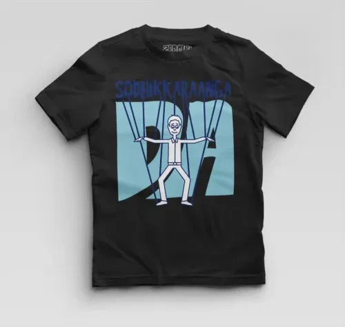 Sodhikkaraangada boys round neck t-shirt in black color