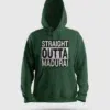 Straight Outta Madurai Men/Unisex Hoodie in Bottle Green Color
