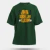 Jamin, Kadal Laye Illayam Men/Unisex Oversized T-Shirt in Bottle Green Color