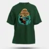 Vela Soliye Kolrangaiya Men/Unisex Oversized T-Shirt in Bottle Green Color