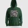 Straight Outta Mylapore Men/Unisex Hoodie in Bottle Green Color