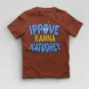 Ippove Kanna Katudhey Boys Round Neck T-Shirt in Brick Red Color