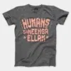 Humans Ah Da Neenga Ellam? Men/Unisex T-Shirt in Charcoal Melange Color