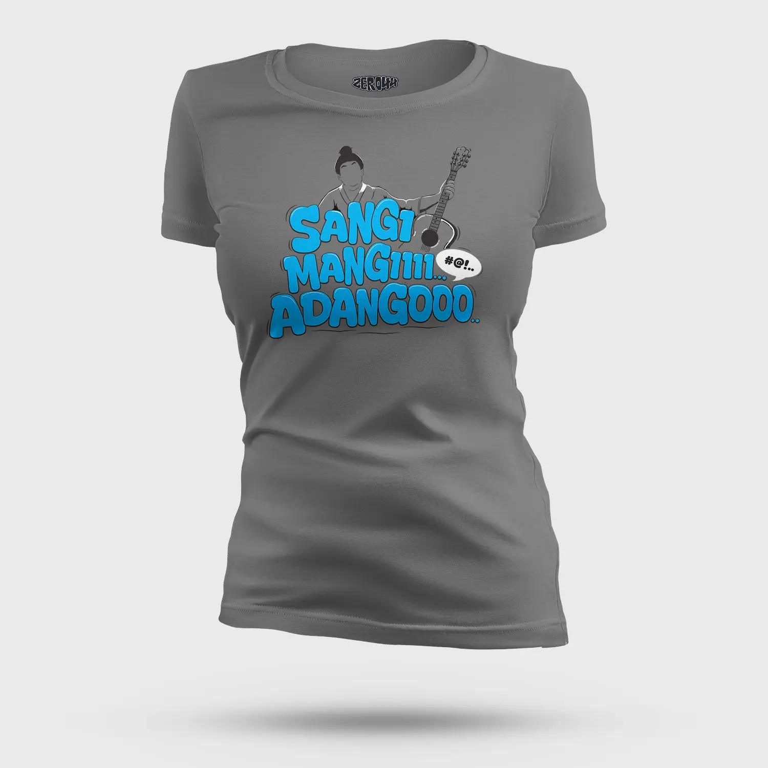 Sangi Mangiiiii….. Adangoooo Women's T-Shirt in Charcoal Melange Color