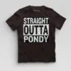 Straight Outta Pondy Boys Round Neck T-Shirt in Coffee Brown Color