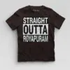 Straight Outta Royapuram Boys Round Neck T-Shirt in Coffee Brown Color
