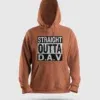 Straight Outta Dav Men/Unisex Hoodie in Coral Color