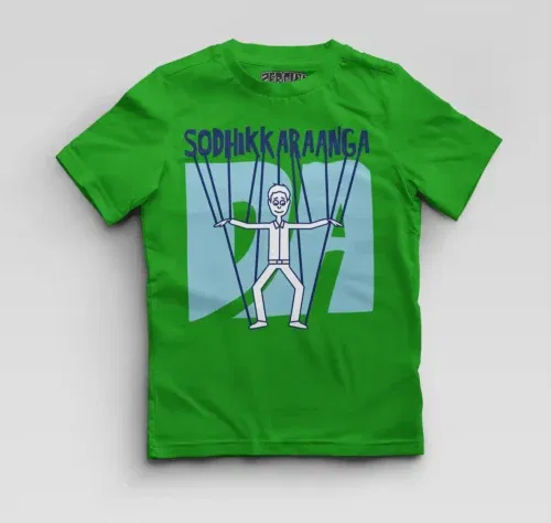 Sodhikkaraangada boys round neck t-shirt in flag green color
