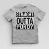 Straight Outta Pondy Boys Round Neck T-Shirt in Grey Melange Color