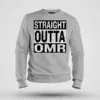 Straight Outta Omr Men/Unisex Sweatshirt in Grey Melange Color