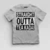 Straight Outta Tea Kadai Boys Round Neck T-Shirt in Grey Melange Color