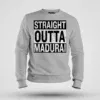 Straight Outta Madurai Men/Unisex Sweatshirt in Grey Melange Color