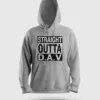 Straight Outta Dav Men/Unisex Hoodie in Grey Melange Color