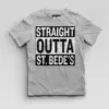 Straight Outta St. Bedes Boys Round Neck T-Shirt in Grey Melange Color