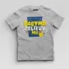 Babyma Belieuv Me Boys Round Neck T-Shirt in Grey Melange Color