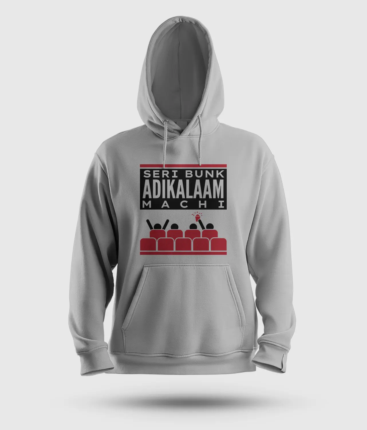 Seri Bunk Adikalaam Machi Men/Unisex Hoodie in Grey Melange Color