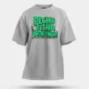 Pechu Pecha Irrukanum Men/Unisex Oversized T-Shirt in Grey Melange Color