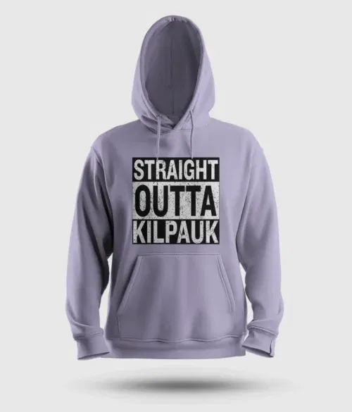 Straight outta kilpauk men/unisex hoodie in lavender color