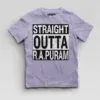 Straight Outta R.a Puram Boys Round Neck T-Shirt in Lavender Color