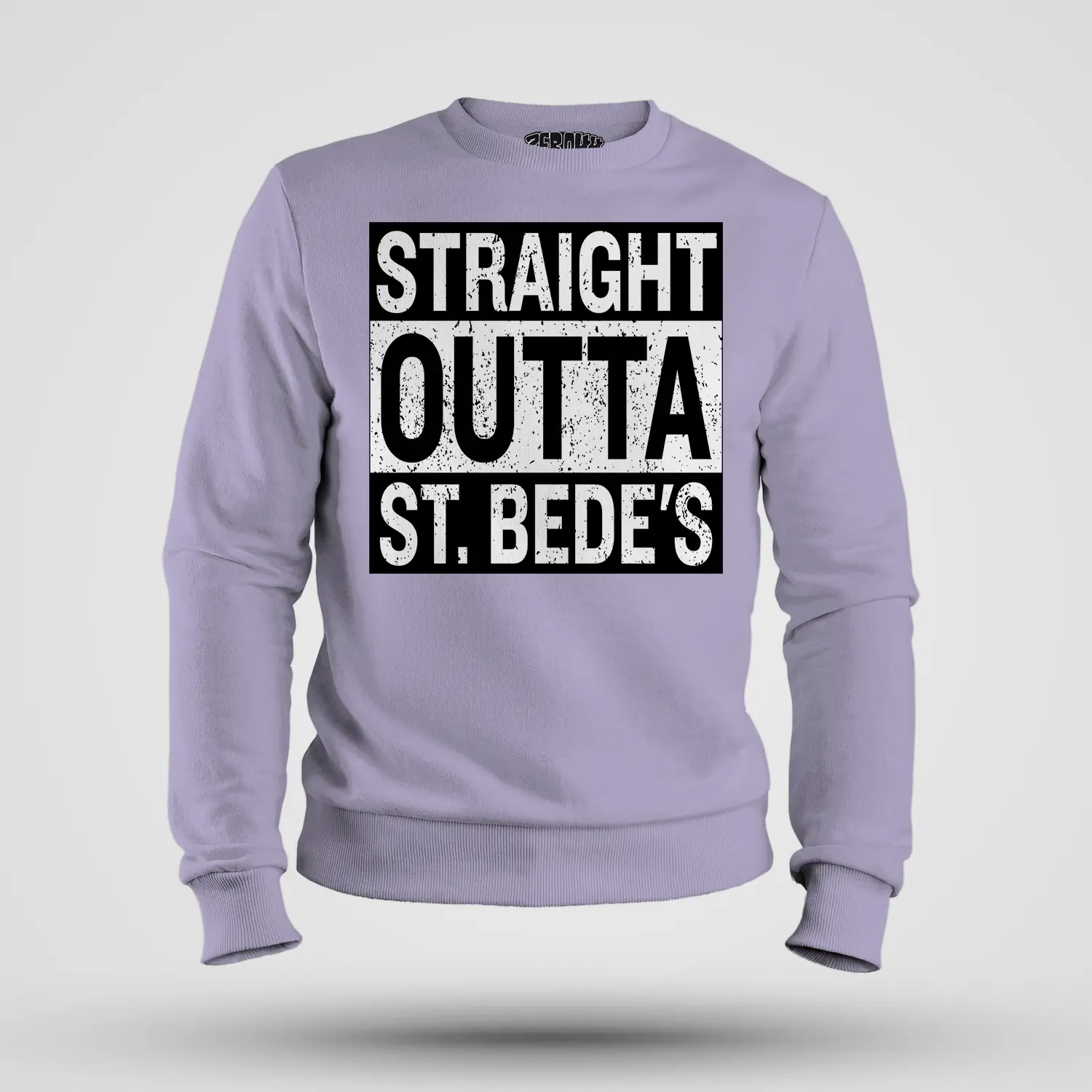 Straight Outta St. Bedes Men/Unisex Sweatshirt in Lavender Color