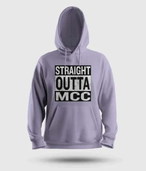 Straight outta mcc men/unisex hoodie in lavender color