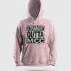 Straight Outta Mcc Men/Unisex Hoodie in Light Baby Pink Color