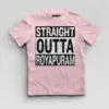 Straight Outta Royapuram Boys Round Neck T-Shirt in Light Baby Pink Color