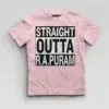 Straight Outta R.a Puram Boys Round Neck T-Shirt in Light Baby Pink Color