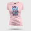 Nama Edhu Panalum Indha Ulagam Namala Uththu Paakanum Women's T-Shirt in Light Baby Pink Color