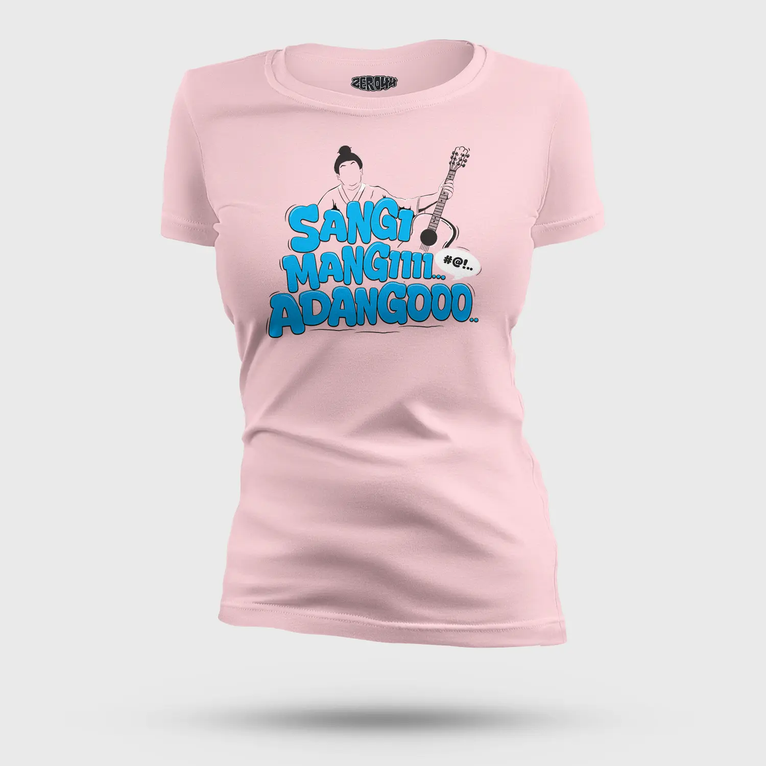 Sangi Mangiiiii….. Adangoooo Women's T-Shirt in Light Baby Pink Color