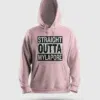 Straight Outta Mylapore Men/Unisex Hoodie in Light Baby Pink Color
