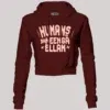 Humans Ah Da Neenga Ellam? Women's Crop Hoodies in Maroon Color