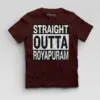 Straight Outta Royapuram Boys Round Neck T-Shirt in Maroon Color