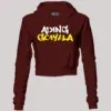 Ading Goiyala Women's Crop Hoodies in Maroon Color