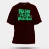Pechu Pecha Irrukanum Men/Unisex Oversized T-Shirt in Maroon Color