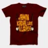 Jamin, Kadal Laye Illayam Men/Unisex T-Shirt in Maroon Color