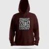 Straight Outta High Court Men/Unisex Hoodie in Maroon Color