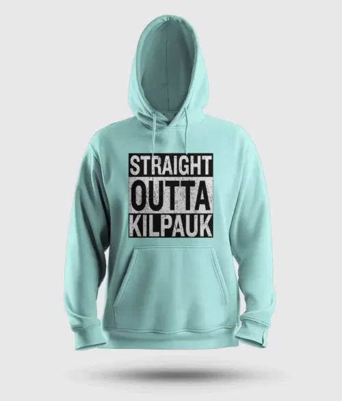 Straight outta kilpauk men/unisex hoodie in mint color