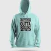 Straight Outta Church Park Men/Unisex Hoodie in Mint Color