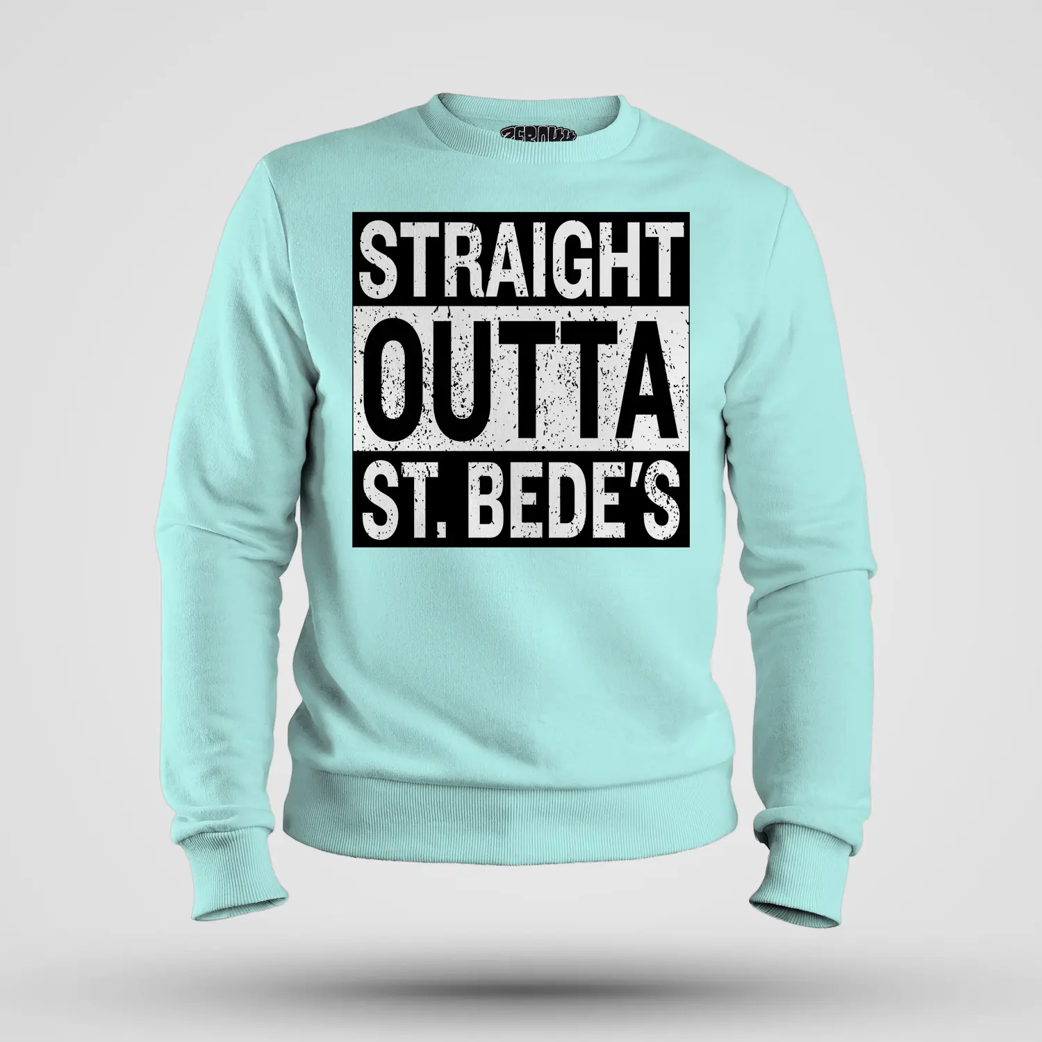Straight Outta St. Bedes Men/Unisex Sweatshirt in Mint Color